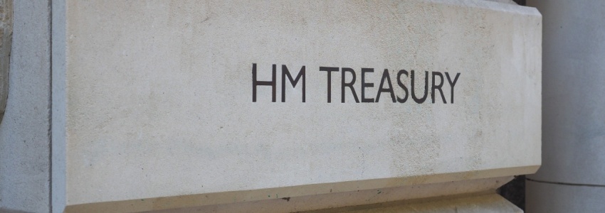 exterior of HM Treasury, London