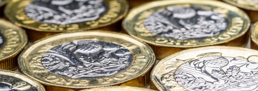 Stack of pound coins