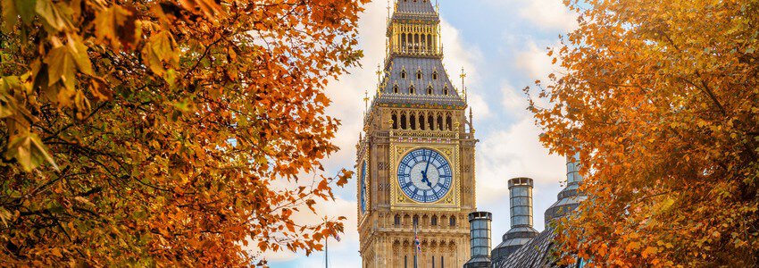 Westminster, London, in autumn.